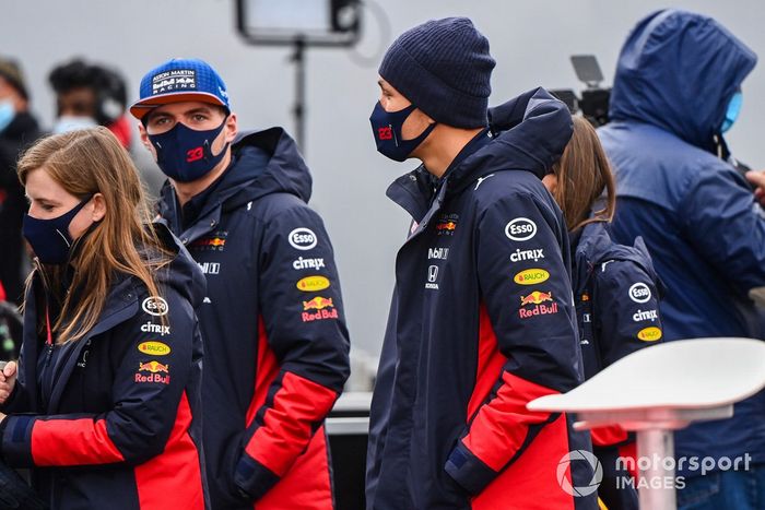 Max Verstappen, Red Bull Racing y Alex Albon, Red Bull Racing 
