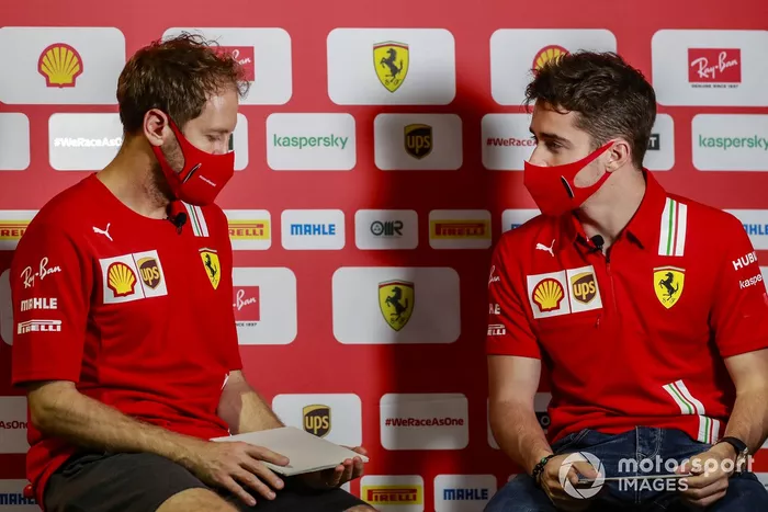 Sebastian Vettel, Ferrari, Charles Leclerc, Ferrari 