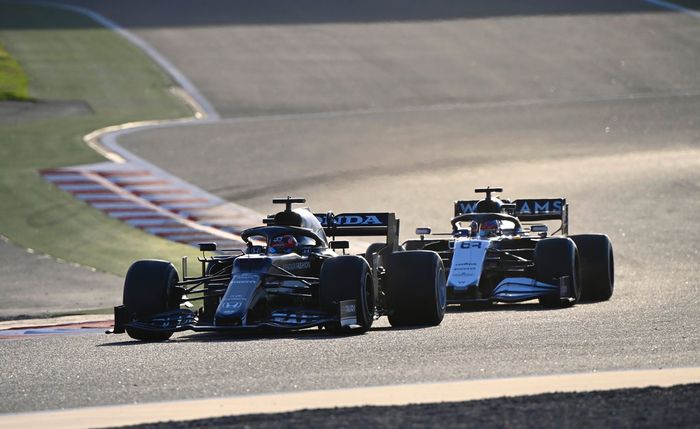 Yuki Tsunoda, AlphaTauri AT02, George Russell, Williams FW43B 