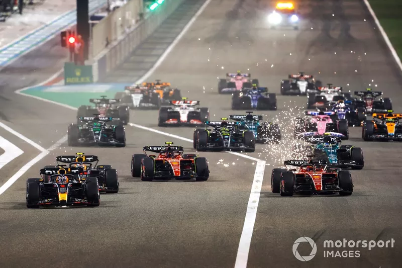 Max Verstappen, Red Bull Racing RB19, Charles Leclerc, Ferrari SF-23, Carlos Sainz, Ferrari SF-23, Sergio Perez, Red Bull Racing RB19