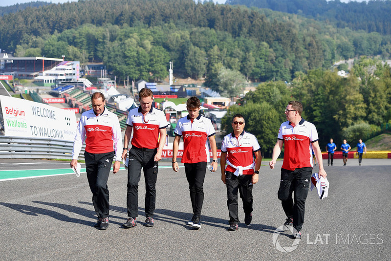 Charles Leclerc, Sauber walks the track