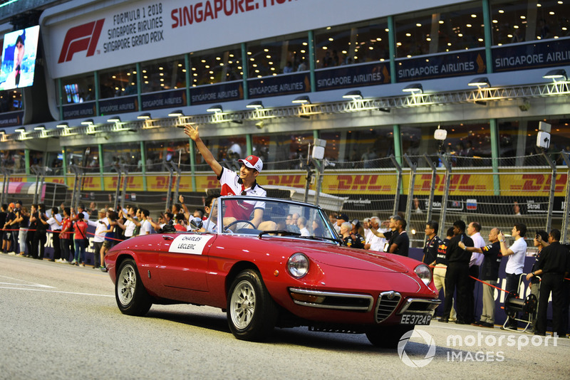 Charles Leclerc, Sauber on drivers parade