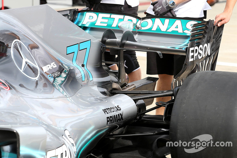 Alerón trasero del Mercedes AMG F1 W09