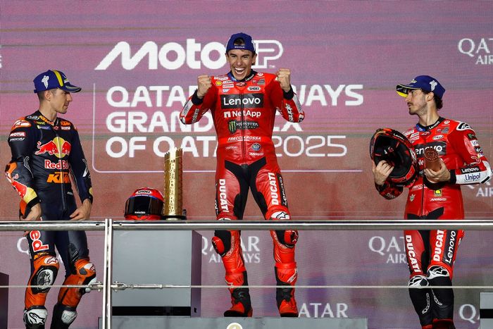 Francesco Bagnaia, Ducati Team, Maverick Vinales, Red Bull KTM Tech 3, Marc Marquez, Ducati Team