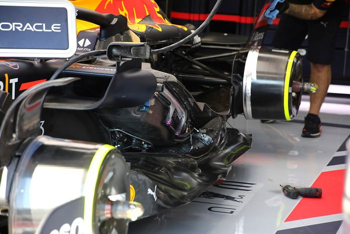 Detalle lateral del Red Bull Racing RB18