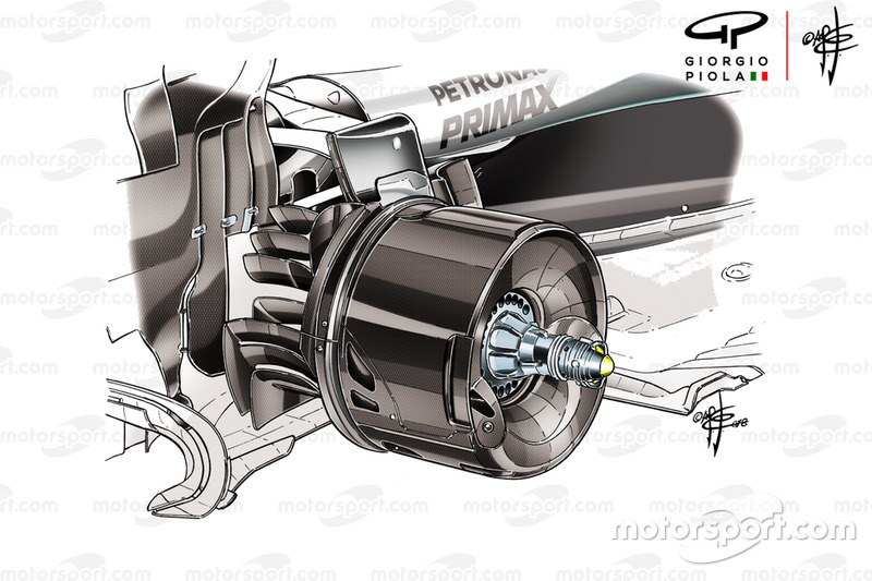 Mercedes AMG F1 W09 brake duct