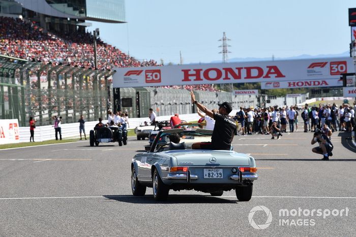 Lewis Hamilton, Mercedes AMG F1 en el desfile de pilotos