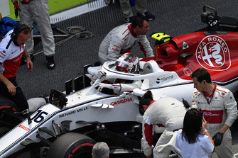Charles Leclerc, Alfa Romeo Sauber C37 on the grid