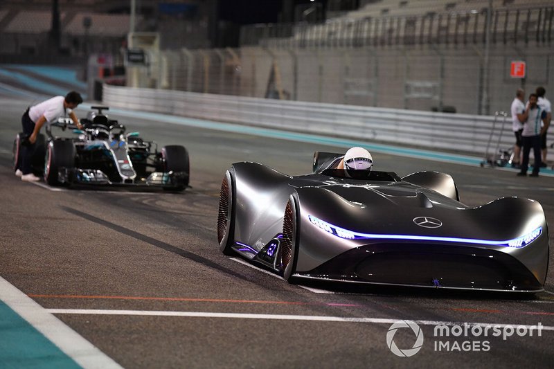 Mercedes-Benz, EQ Silver Arrow concept car and Valtteri Bottas, Mercedes-AMG F1 W09