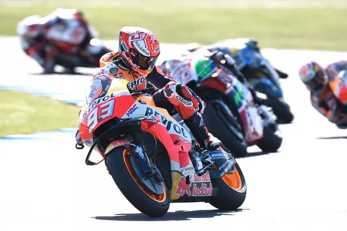 Marc Marquez, Repsol Honda Team, damaged bike