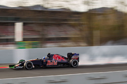 Max Verstappen, Scuderia Toro Rosso STR11, blokkerend wiel