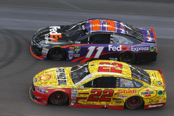 Joey Logano, Team Penske Ford, Denny Hamlin, Joe Gibbs Racing Toyota