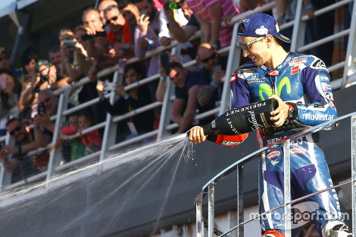 Podium: Ganador, Jorge Lorenzo, Yamaha Factory Racing