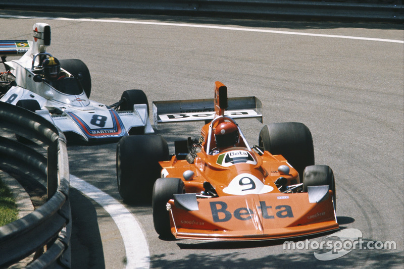 Vittorio Brambilla, March 751 Ford, devant Carlos Pace, Brabham BT44B Ford