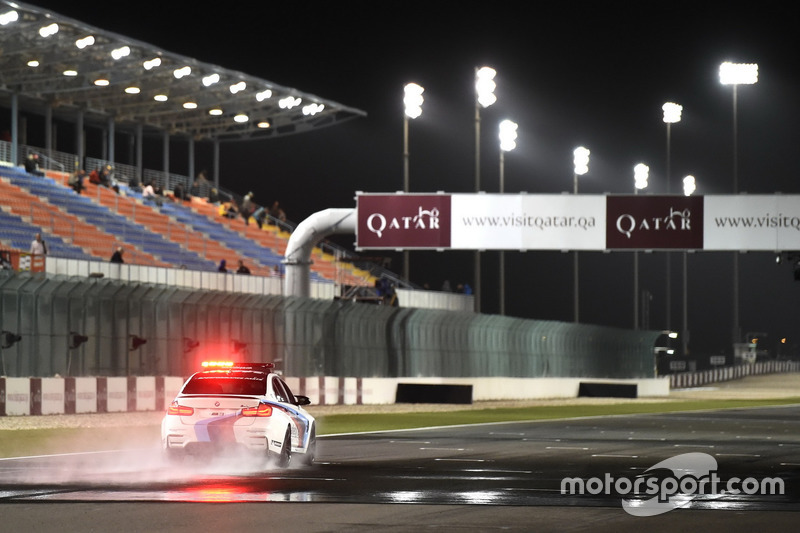 BMW Safety Car on the track inspection, Wet track