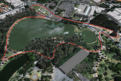 Streckenentwurf von Lucas di Grassi für die Formel E im Ibirapuera-Park von Sao Paulo