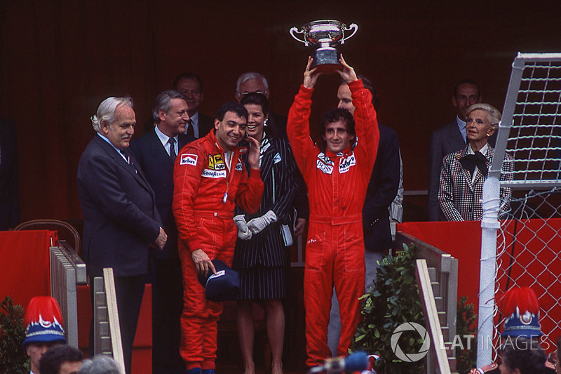 1. Alain Prost, McLaren; 2. Michele Alboreto, Ferrari