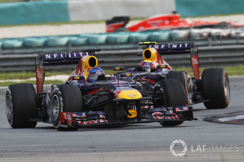 Sebastian Vettel, Red Bull Racing RB9; Mark Webber, Red Bull Racing RB9