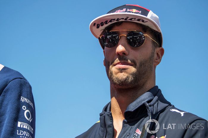 Daniel Ricciardo, Red Bull Racing en el desfile de pilotos