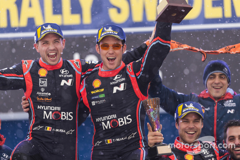 Winnaars Thierry Neuville, Nicolas Gilsoul, Hyundai i20 WRC, Hyundai Motorsport