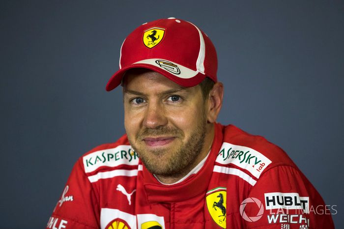 Sebastian Vettel, Ferrari en la conferencia de prensa