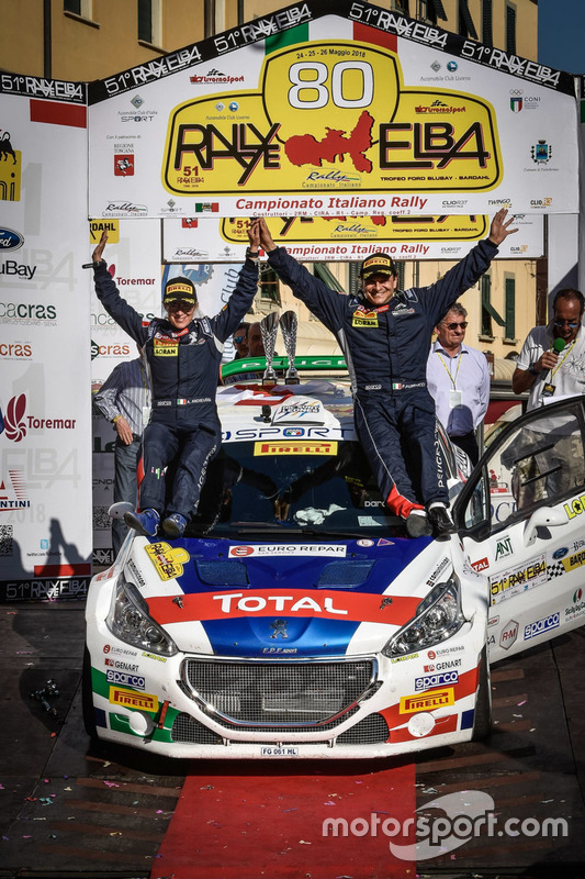 I vincitori Paolo Andreucci, Anna Andreussi, Peugeot 208 T16 R5, Peugeot Sport Italia