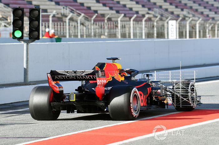 Max Verstappen, Red Bull Racing RB14 con sensores
