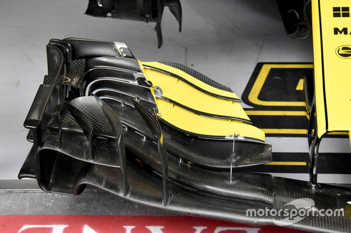 Detalle del alerón delantero de Carlos Sainz Jr., Renault Sport F1 Team R.S. 18 
