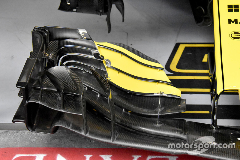 Detalle del ala frontal de Carlos Sainz Jr., Renault Sport F1 Team R.S. 18