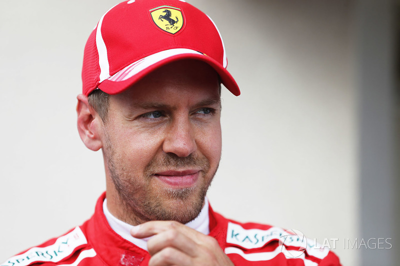 Il terzo qualificato Sebastian Vettel, Ferrari