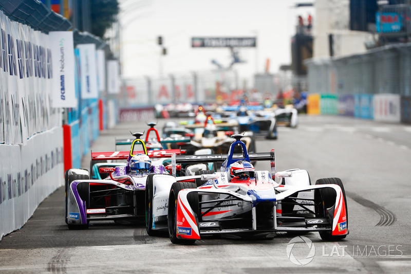 Felix Rosenqvist, Mahindra Racing, Sam Bird, DS Virgin Racing, Mitch Evans, Jaguar Racing