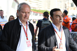 Jerome Stoll, Direttore Renault Sport F1 e Carlos Ghosn, Chairman Renault