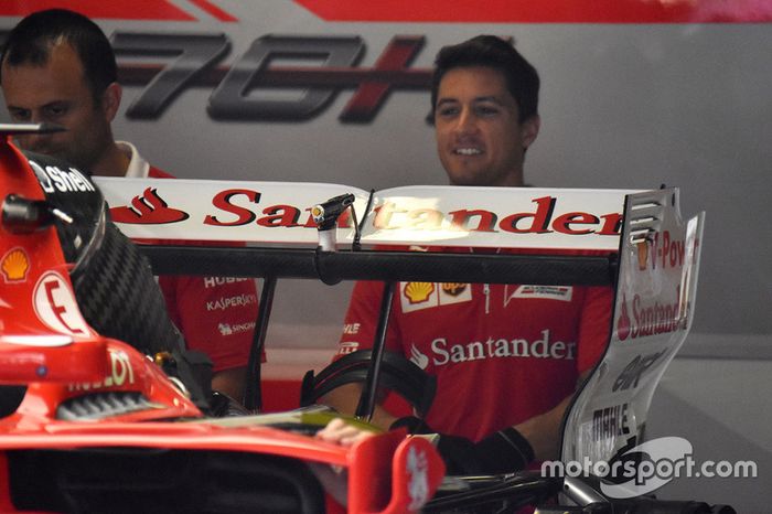 Detalle del alerón trasero de Ferrari SF70H