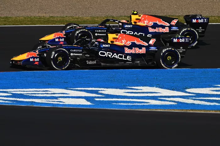 Max Verstappen, Red Bull Racing; Isack Hadjar, Red Bull Racing