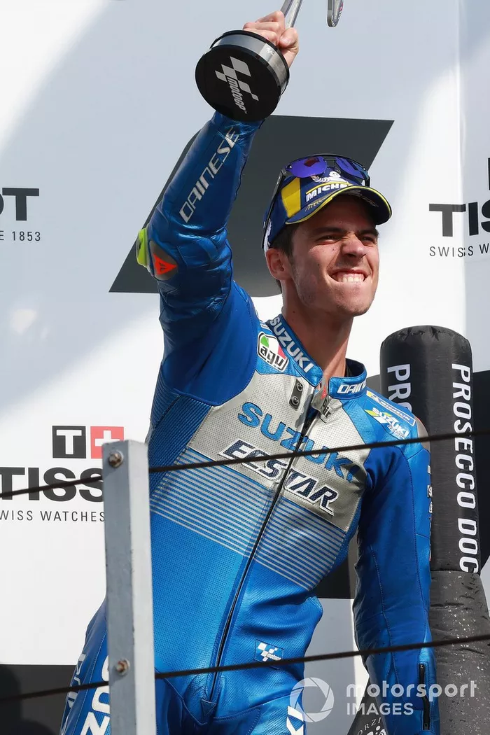 Podio: segundo lugar Joan Mir, Team Suzuki MotoGP
