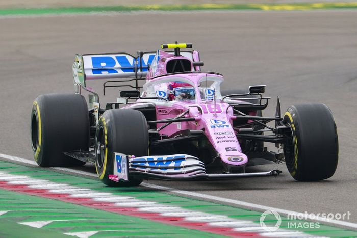 Lance Stroll, Racing Point RP20 con el alerón roto