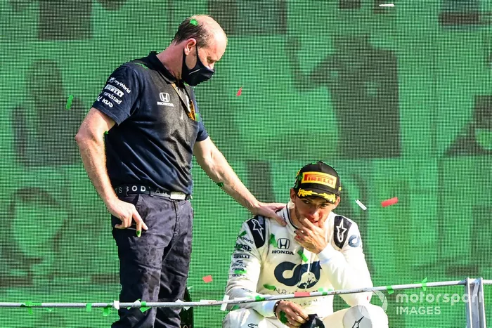 Podio: ganador Pierre Gasly, AlphaTauri