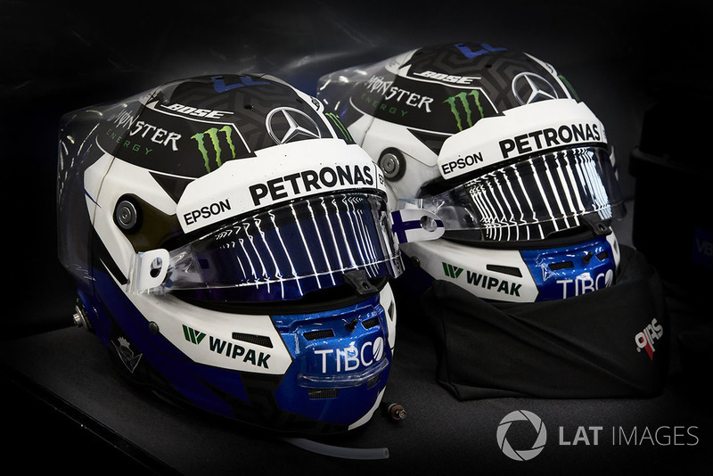Cascos de Valtteri Bottas, Mercedes AMG F1