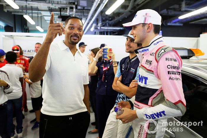 Will Smith, Lance Stroll, Williams Racing y Esteban Ocon, Racing Point Force India