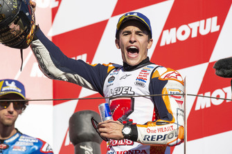 Podium : le vainqueur Marc Marquez, Repsol Honda Team