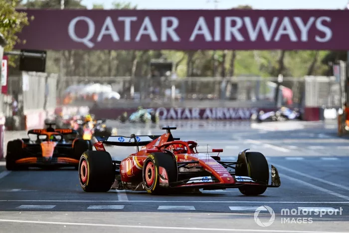 Charles Leclerc, Ferrari SF-24, Lando Norris, McLaren MCL38
