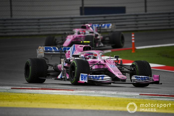 Lance Stroll, Racing Point RP20, Sergio Pérez, Racing Point RP20
