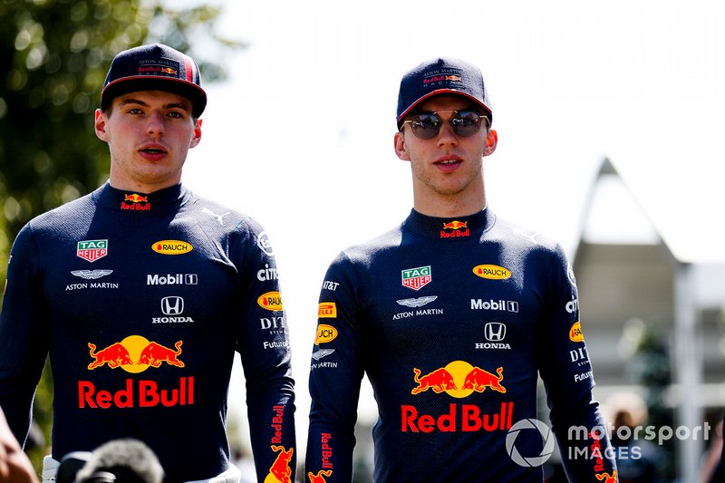 Max Verstappen, Red Bull Racing et Pierre Gasly, Red Bull Racing