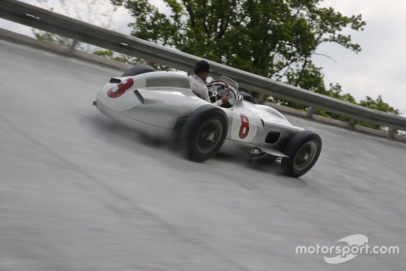 Lewis Hamilton y Sir Stirling Moss en Monza