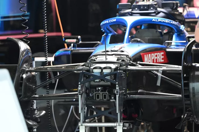 Detalle frontal del Alpine A522