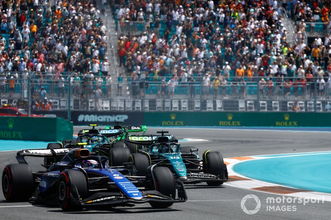 Logan Sargeant, Williams FW46, Lance Stroll, Aston Martin AMR24, Fernando Alonso, Aston Martin AMR24, Valtteri Bottas, Stake F1 Team Kick Sauber C44