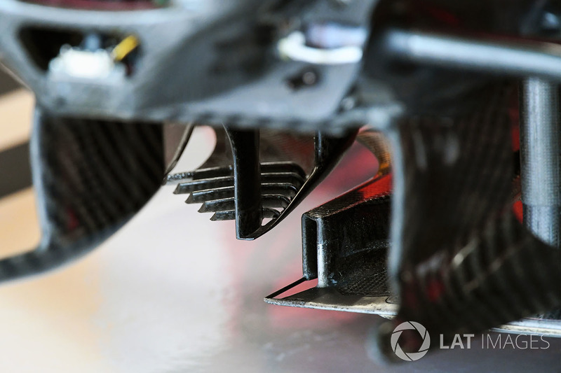 Detalle aerodinámico del Ferrari SF70H