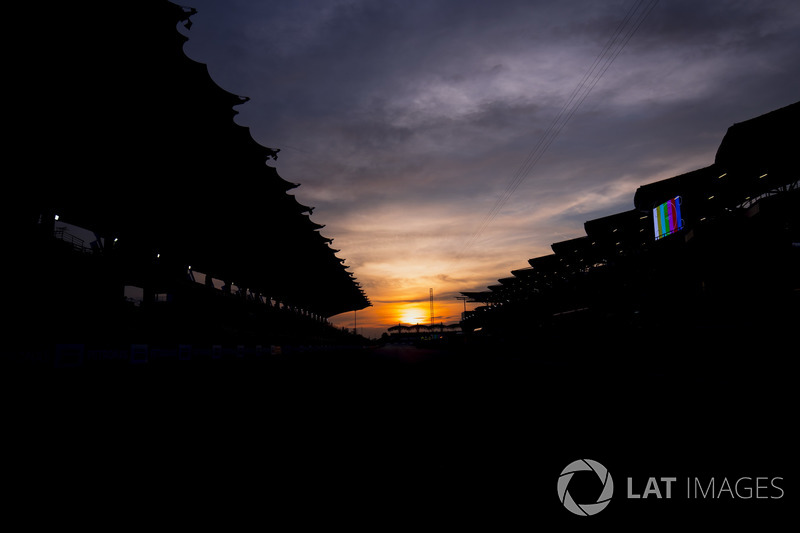 Sun rises at the Sepang Circuit
