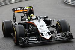 Sergio Pérez, Sahara Force India F1 VJM09 celebra su tercer puesto en el final de la carrera