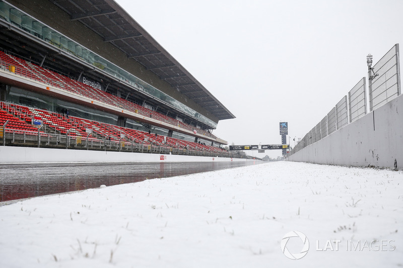 The grid surrounded by snow